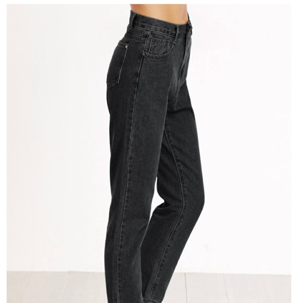 High Waist Cropped Mom Jeans